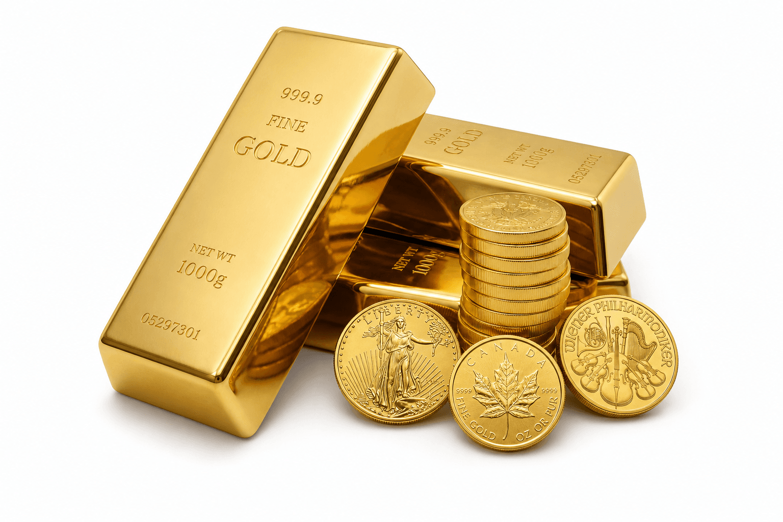 Gold Bars & Bullion Coins